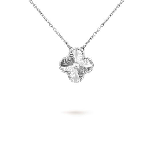 [LUXE] CLOVER 15MM LASER NECKLACE SILVER