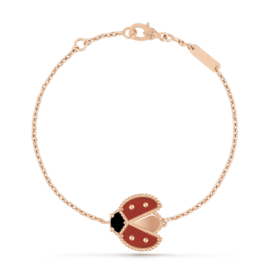 [LUXE] LUCKY SPRING 1 MOTIF PINK GOLD BRACELET