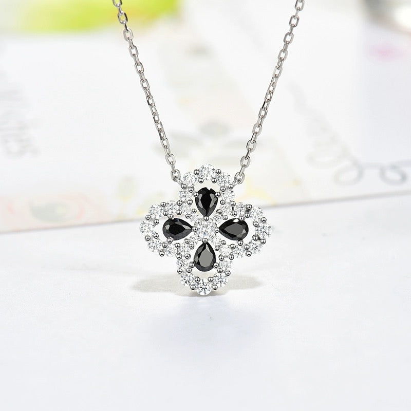 [LUXE]LOOP NECKLACE FULL MOTIF DIAMOND 16MM MULTIPLE COLORS