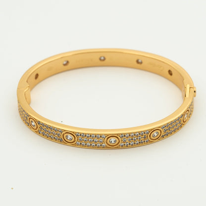 [LUXE]LOVE BRACELET 6.1MM DIAMOND-PAVED 10 BIG DIAMONDS