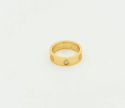 [LUXE]LOVE RING 5.5MM 3 DIAMONDS GOLD