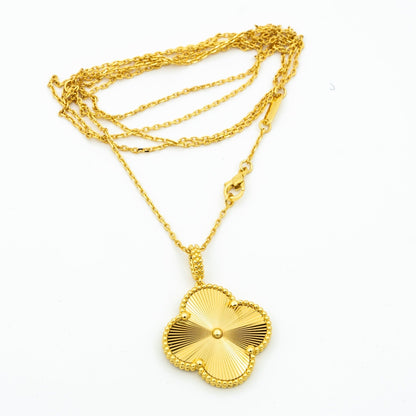 [LUXE] CLOVER 25MM PEDANT NECKLACE GOLD