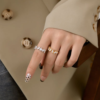 [LUXE]Delicate Multi Cut Ring