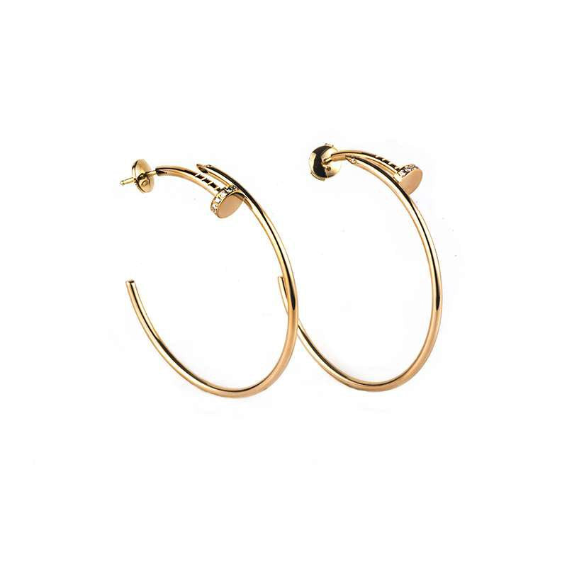 [LUXE]JUSTE EARRINGS GOLD DIAMONDS 1.8MM