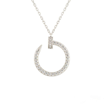 [LUXE]JUSTE NECKLACE SILVER DIAMONDS