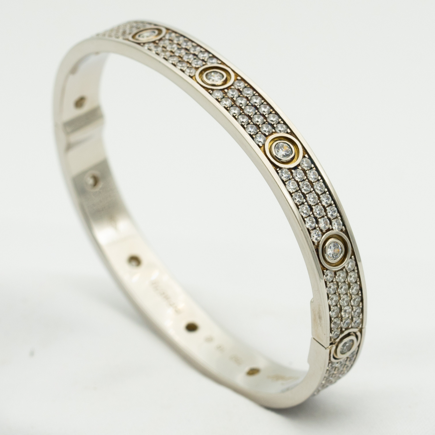 [LUXE]LOVE BRACELET 6.1MM DIAMOND-PAVED 10 BIG DIAMONDS