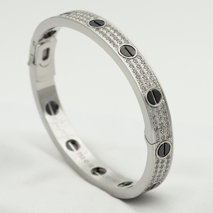 [LUXE]LOVE BRACELET 6.1MM DIAMOND-PAVED CERAMIC