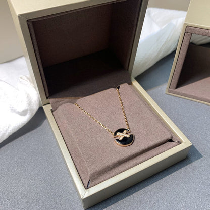 [LUXE]JEUX DE PINK GOLD DIAMOND NECKLACE