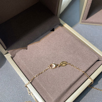 [LUXE]JEUX DE PINK GOLD DIAMOND NECKLACE