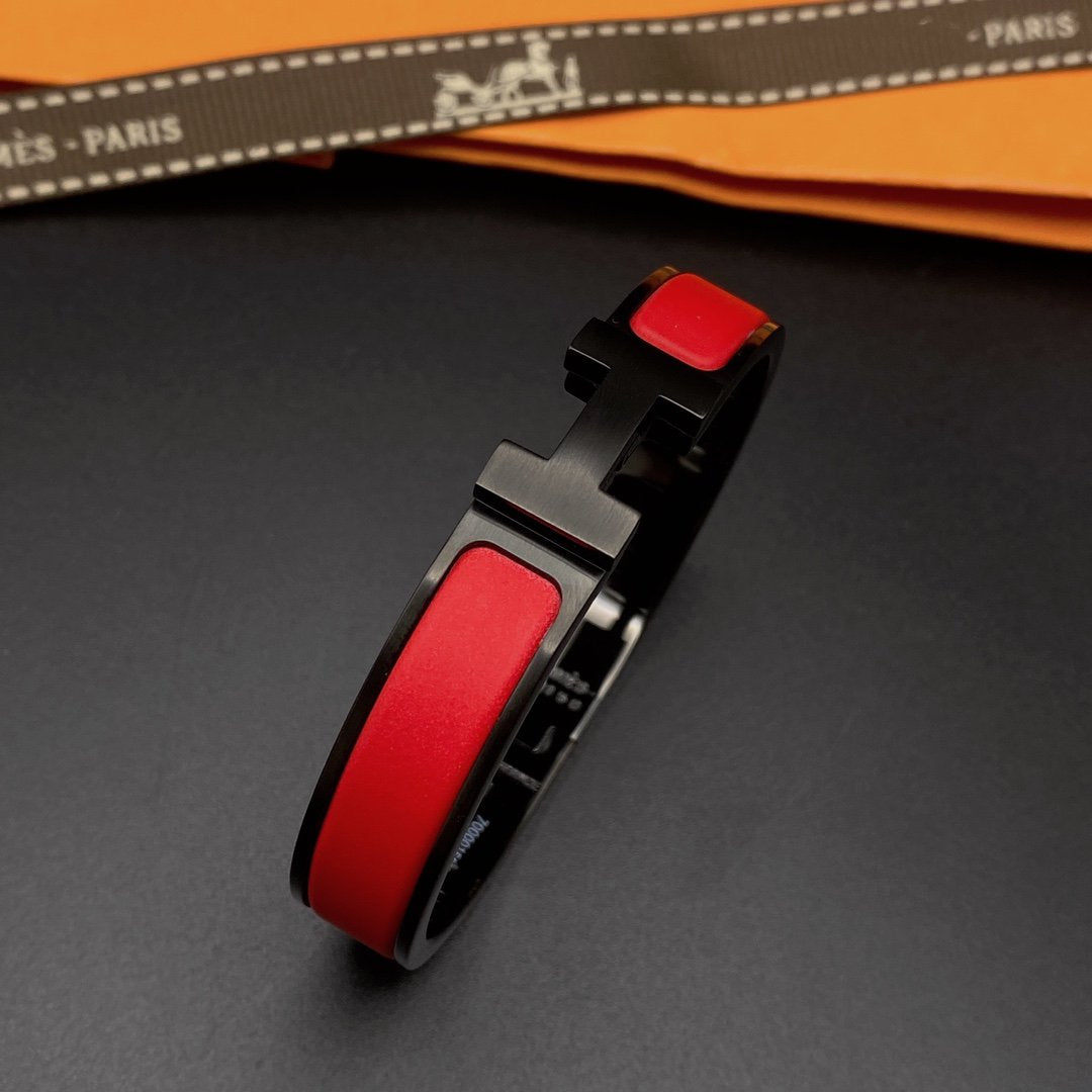 [Luxe]BRACELET CLIC HM SO NOIR ROUGE