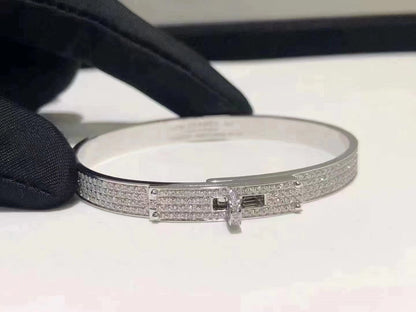 [LUXE]HM KELLY BRACELET IN SILVER AND FULL PAVE DIAMOND