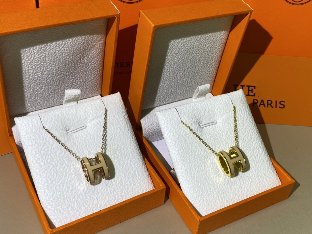 [LUXE]HM CLIC YELLOW ENAMEL GOLD NECKLACE