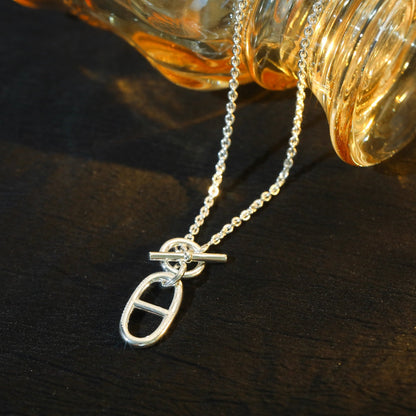 [LUXE]HM CHAINE D'ANCRE PENDANT NECKLACE STERLING SILVER