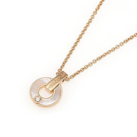 [LUXE]GARI NECKLACE PINK GOLD MOP