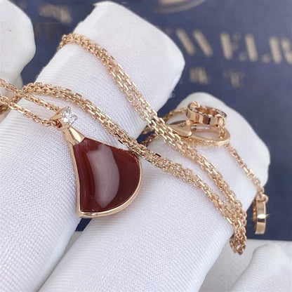 [LUXE]DREAM NECKLACE CARNELIAN 1 DIAMOND