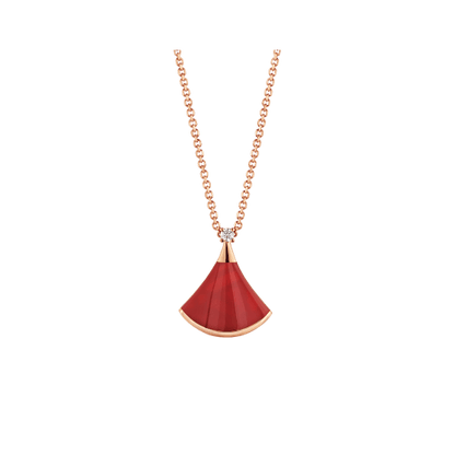 [LUXE]DREAM NECKLACE CARNELIAN 1 DIAMOND