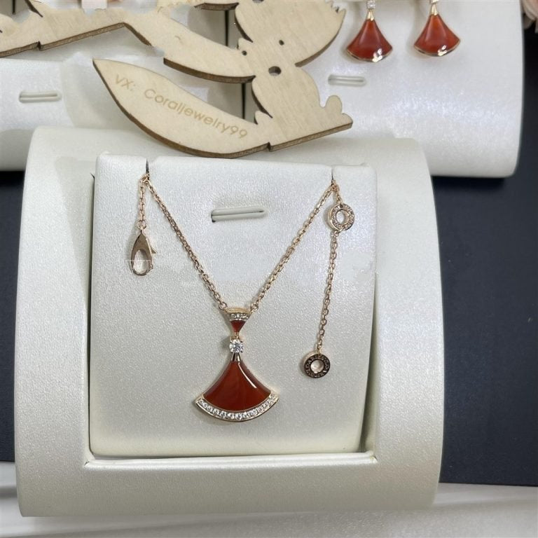 [LUXE]DREAM NECKLACE CARNELIAN DIAMOND