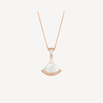 [LUXE]DREAM NECKLACE MOP PINK GOLD DIAMOND