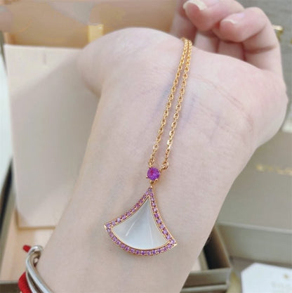 [LUXE]DREAM NECKLACE MOP DIAMOND PINK