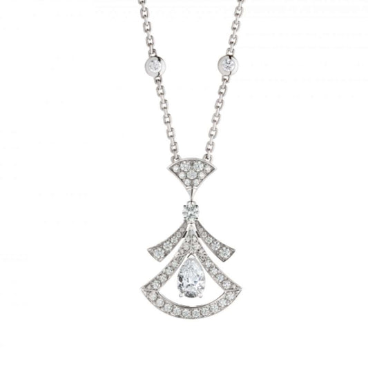 [LUXE]DREAM NECKLACE WHITE DIAMOND SILVER