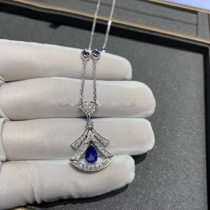 [LUXE]DREAM NECKLACE AGATE DIAMOND SILVER