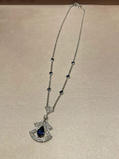 [LUXE]DREAM NECKLACE AGATE DIAMOND SILVER