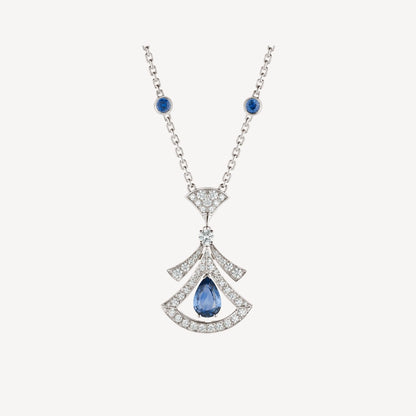 [LUXE]DREAM NECKLACE AGATE DIAMOND SILVER