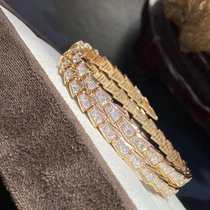 [LUXE]SERPENTI BRACELET GOLD DIAMOND DOUBLE ROW