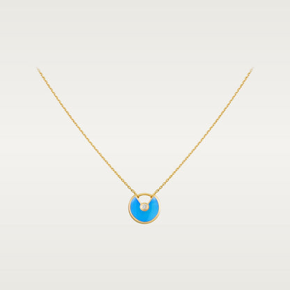 [LUXE]AMULETTE GOLD TURQUOISE NECKLACE