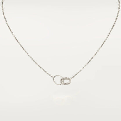 [LUXE]LOVE NECKLACE PINK GOLD AND SILVER