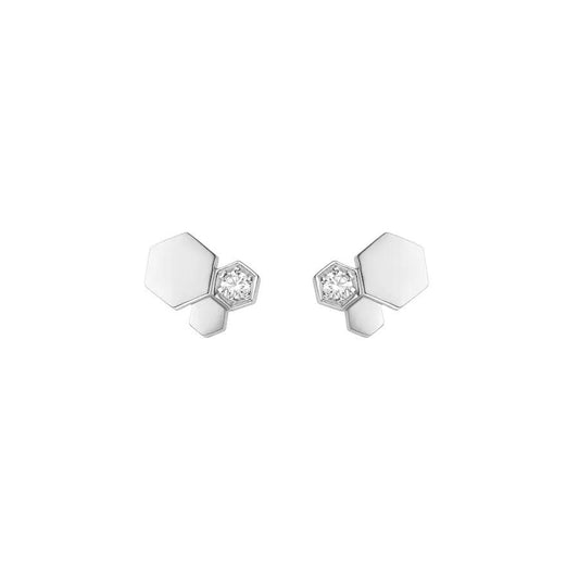 [LUXE]BEE LOVE SILVER DIAMOND EARRINGS