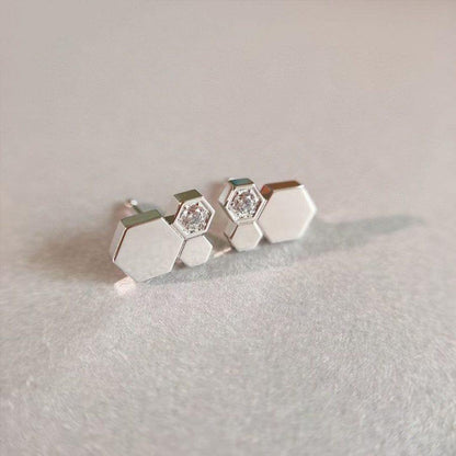 [LUXE]BEE LOVE SILVER DIAMOND EARRINGS