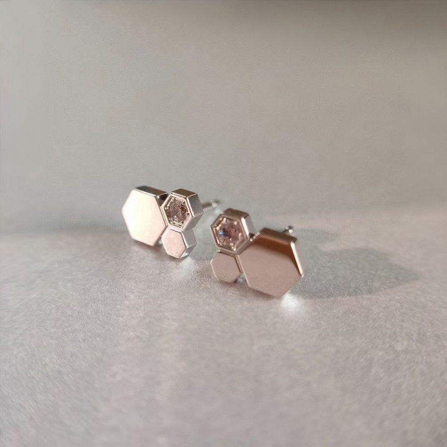 [LUXE]BEE LOVE SILVER DIAMOND EARRINGS