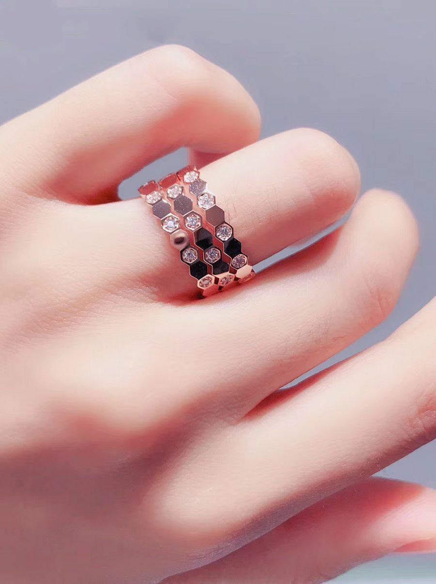 [LUXE]BEE LOVE RING PINK GOLD DIAMOND