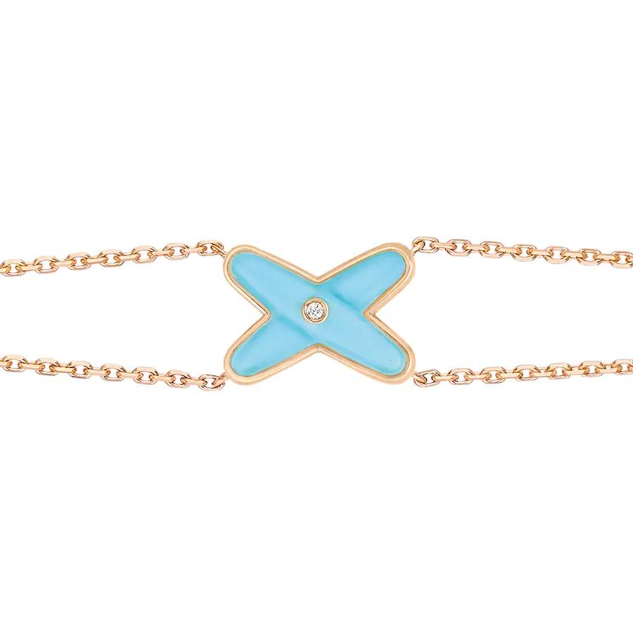 [LUXE]JEUX BRACELET TURQUOISE PINK GOLD 1 DIAMOND