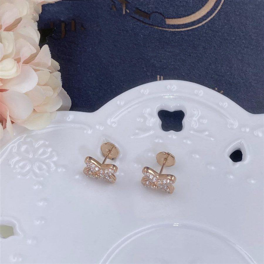 [LUXE]JEUX DE PINK GOLD DIAMOND EARRINGS