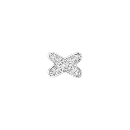 [LUXE]JEUX DE SILVER DIAMOND EARRINGS