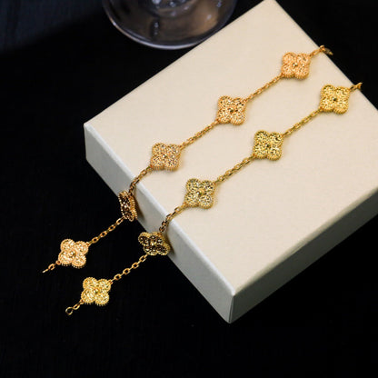 [LUXE] CLOVER 5 MOTIFS BRONZING BRACELET