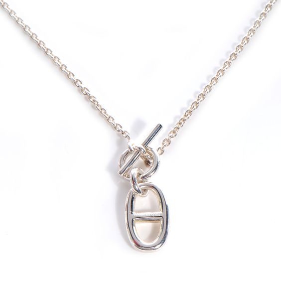 [LUXE]HM CHAINE D'ANCRE PENDANT NECKLACE STERLING SILVER