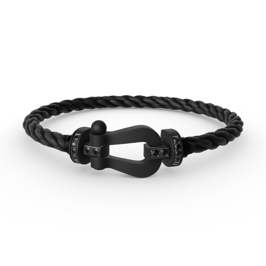 [LUXE]FORCE LARGE SERIES HORSESHOE BLACK SAMURAI BRACELET