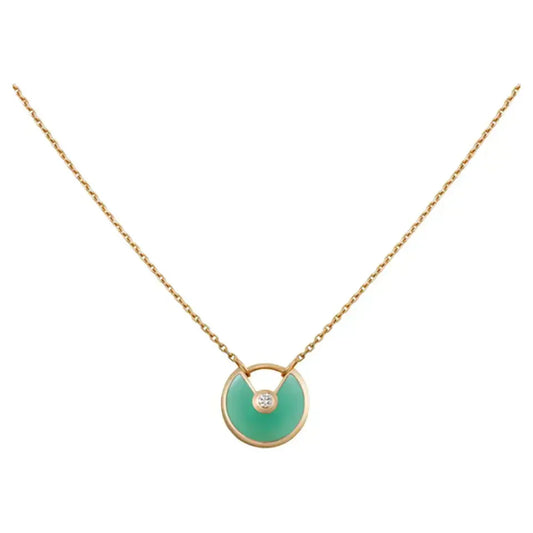 [LUXE]AMULETTE GOLD MALACHITE NECKLACE