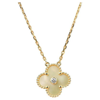 [LUXE] CLOVER 15MM DIAMOND GOLD MOTHER OF PEARL NECKLACE