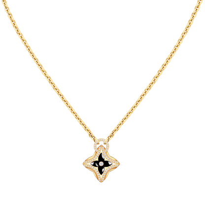 [LUXE]STAR PEDANT PINK GOLD DIAMOND NECKLACE