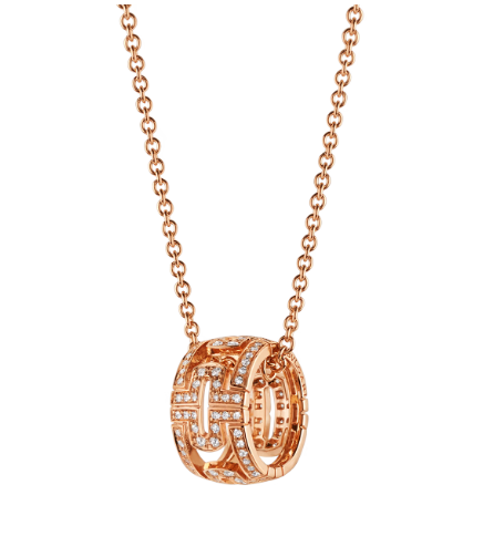 [LUXE]PARENTESI NECKLACE PINK GOLD DIAMOND