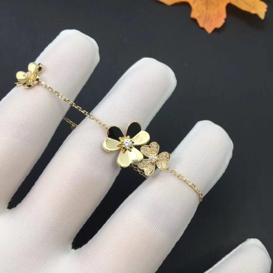 [LUXE] FRIVOLE GOLD 5 FLOWERS BRACELET