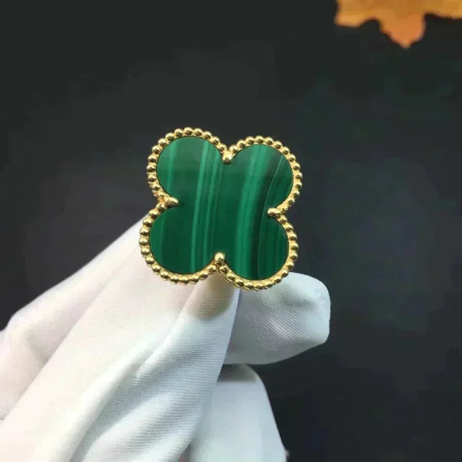 [LUXE] CLOVER MALACHITE RING