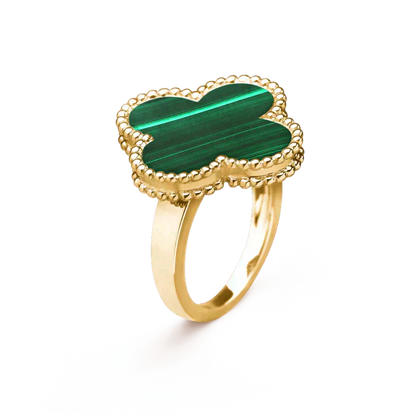 [LUXE] CLOVER MALACHITE RING