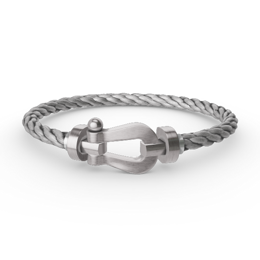 [LUXE]FORCE LARGE HORSESHOE NO DIAMOND BRACELET SILVER