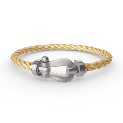 [LUXE]FORCE LARGE HORSESHOE NO DIAMOND BRACELET SILVER