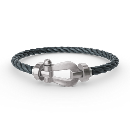 [LUXE]FORCE LARGE HORSESHOE NO DIAMOND BRACELET SILVER